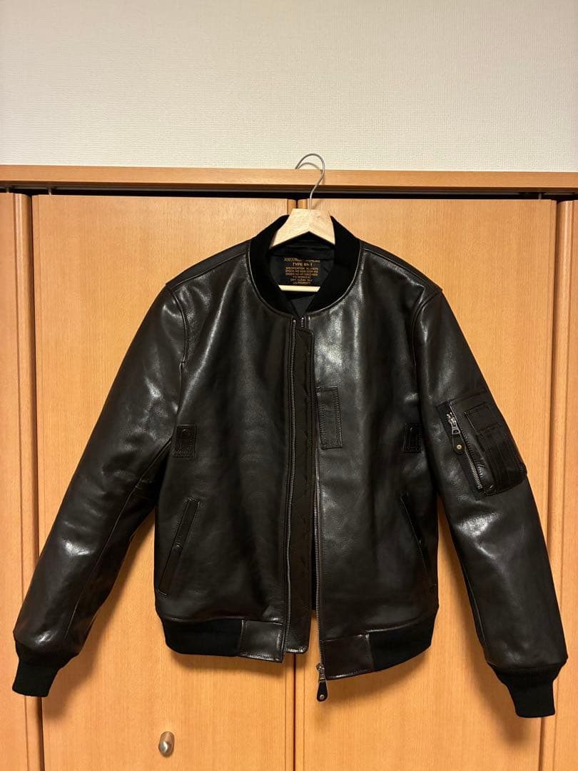 MA-1 レザー ジャケット 42 XL ホースハイド