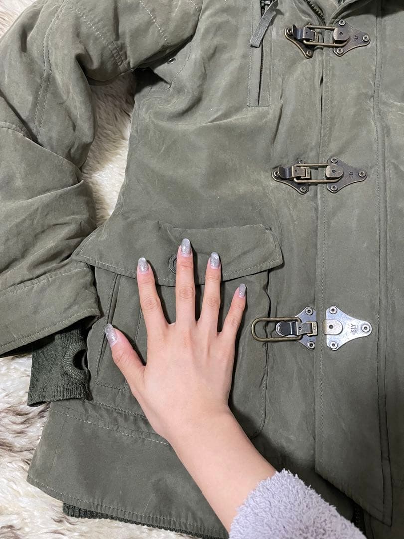 SLY オリーブグリーン モッズコート ファー付き