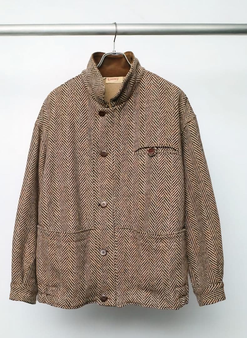 70s 80s herringbone tweed jacket ジャケット