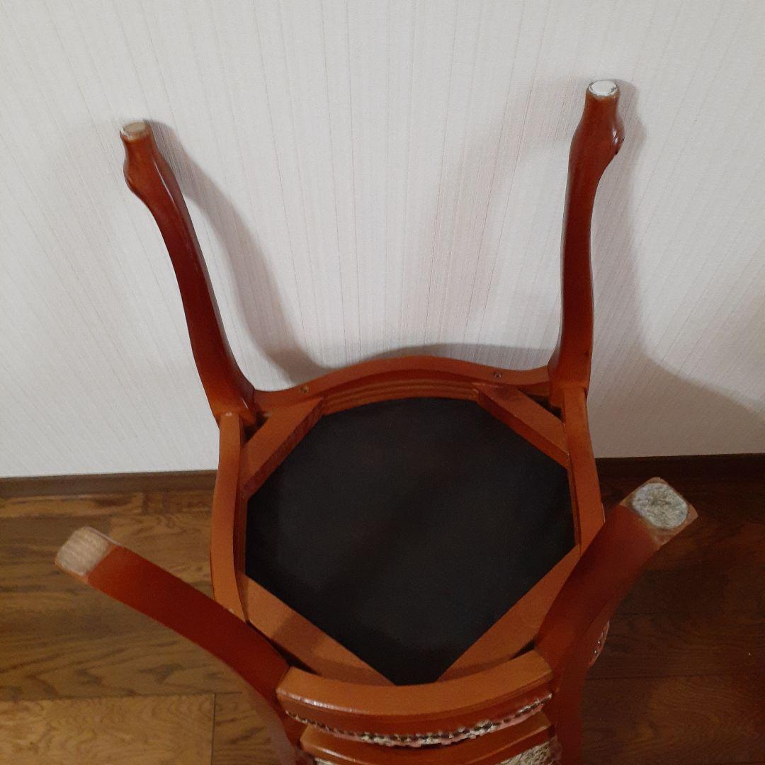 クワラ☆猫足椅子赤色系