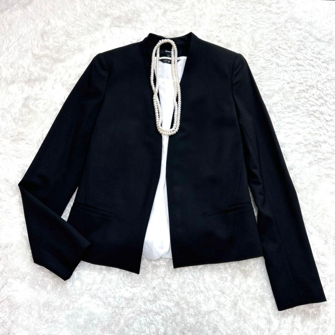 【美品】 Theory　パンツスーツ　オフィスウェア　セットアップ　黒　0サイズ