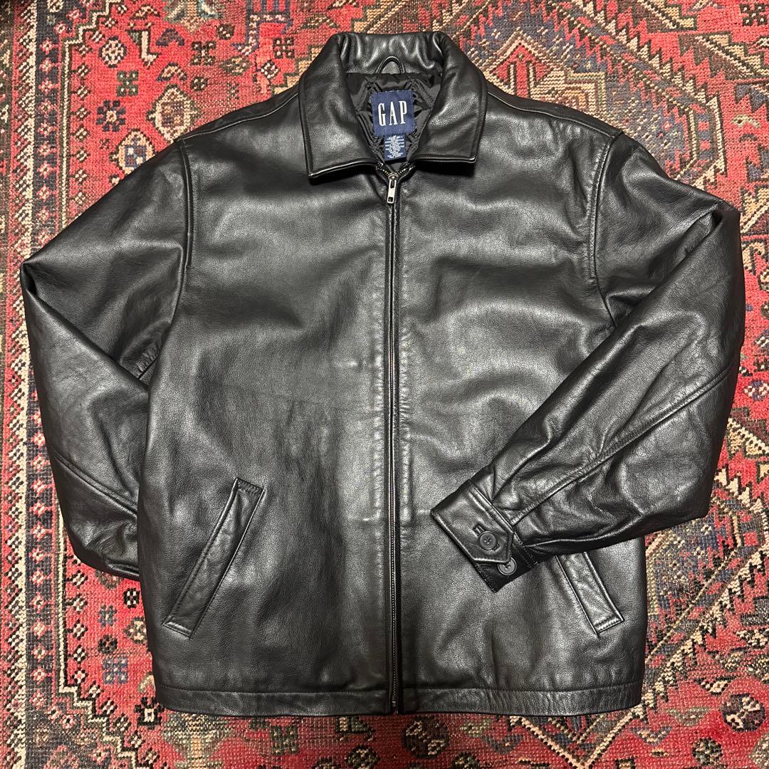 90s OLD GAP ブラック レザージャケット