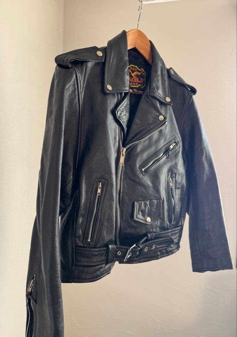 【極美品】 Vintage ダブルライダースジャケット 本革