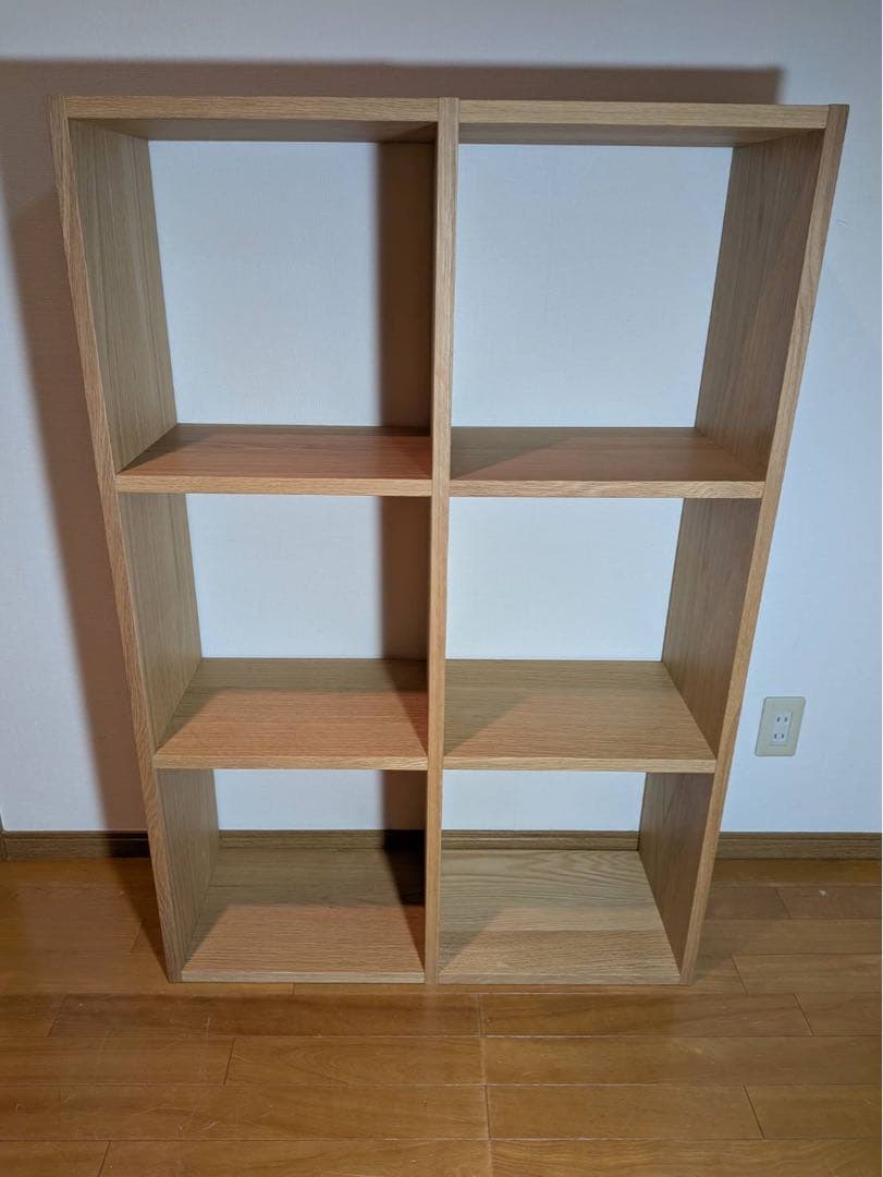 ■送料込■無印スタッキングシェルフ 3×2 木製家具棚 収納MUJIオーク材