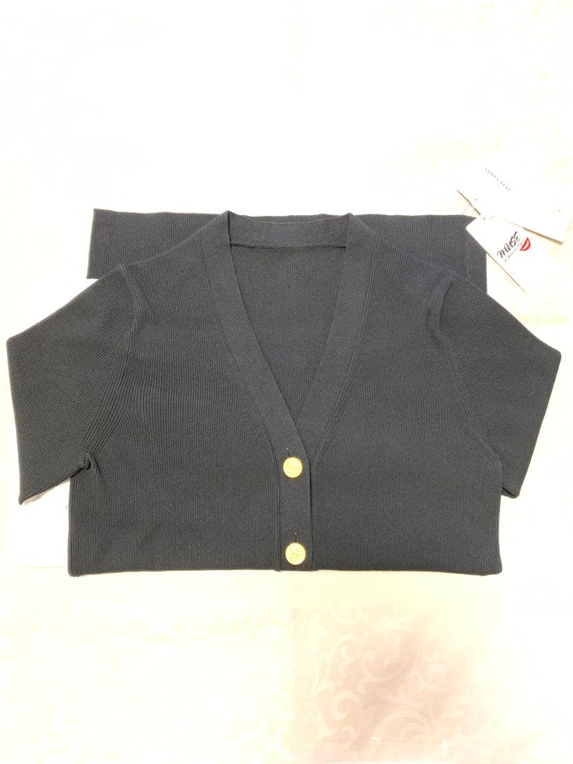 ❣️未使用MUSE Deuxieme DINER B RIB Vネックカーディ黒