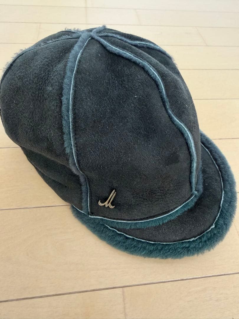 【未使用】ミュールバウアー　ムートン帽子　ボアキャップ　ブラック