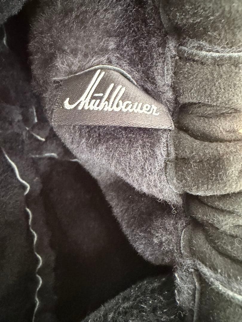 【未使用】ミュールバウアー　ムートン帽子　ボアキャップ　ブラック