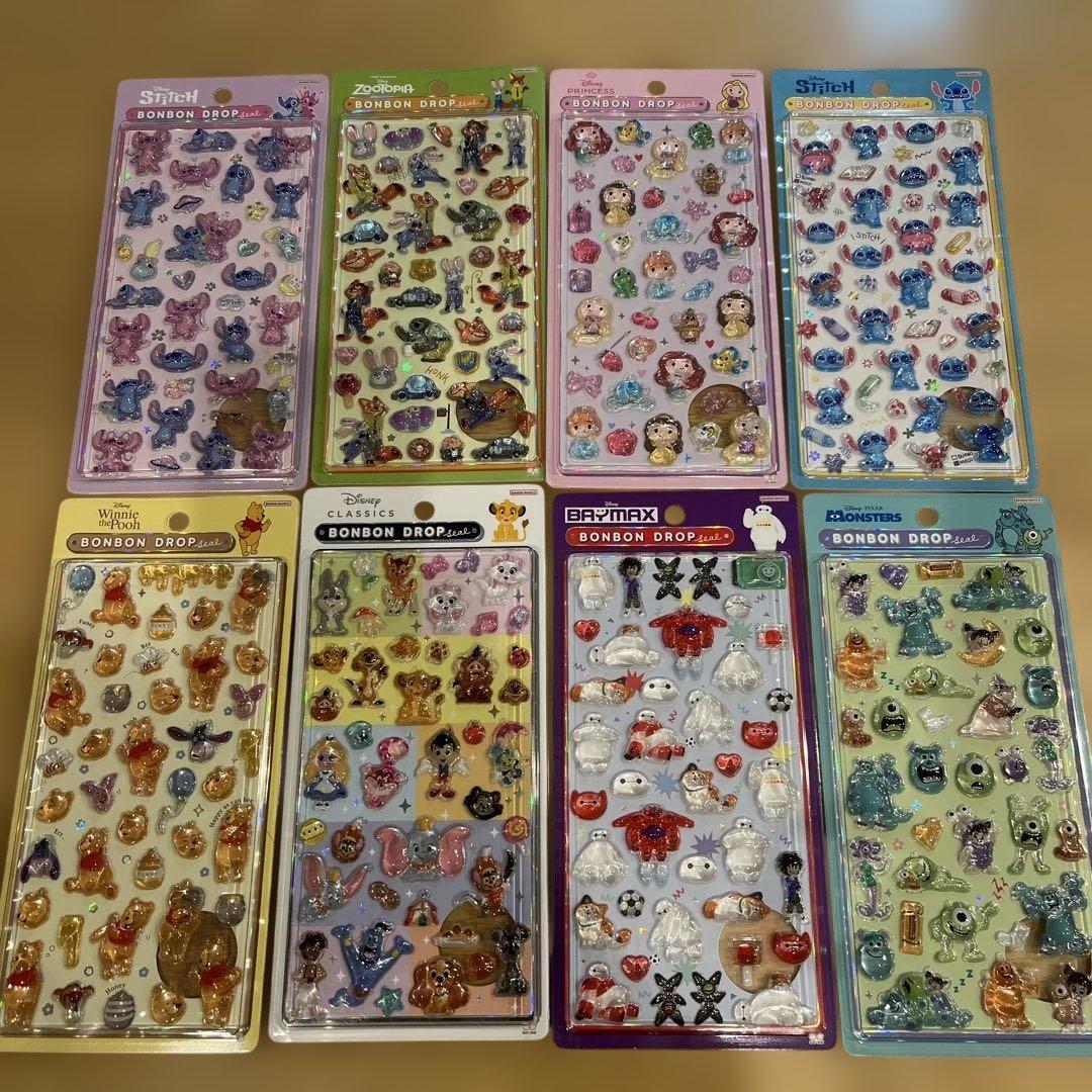 国内正規品　ボンボンドロップシール ディズニー　第2弾 8種セット