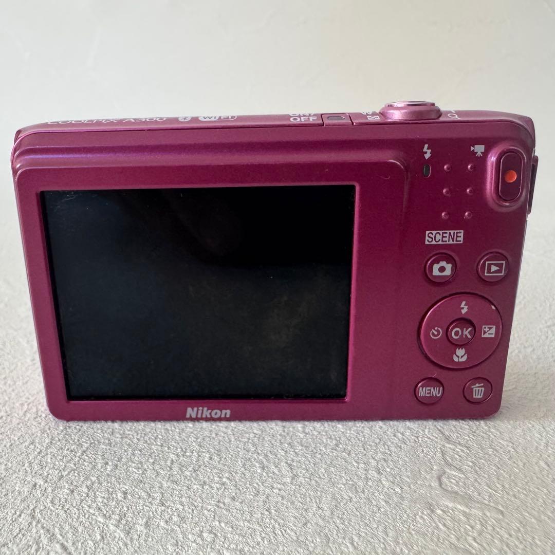 ニコン COOLPIX A300 ピンク ジャンク　デジカメ　バッテリー付き