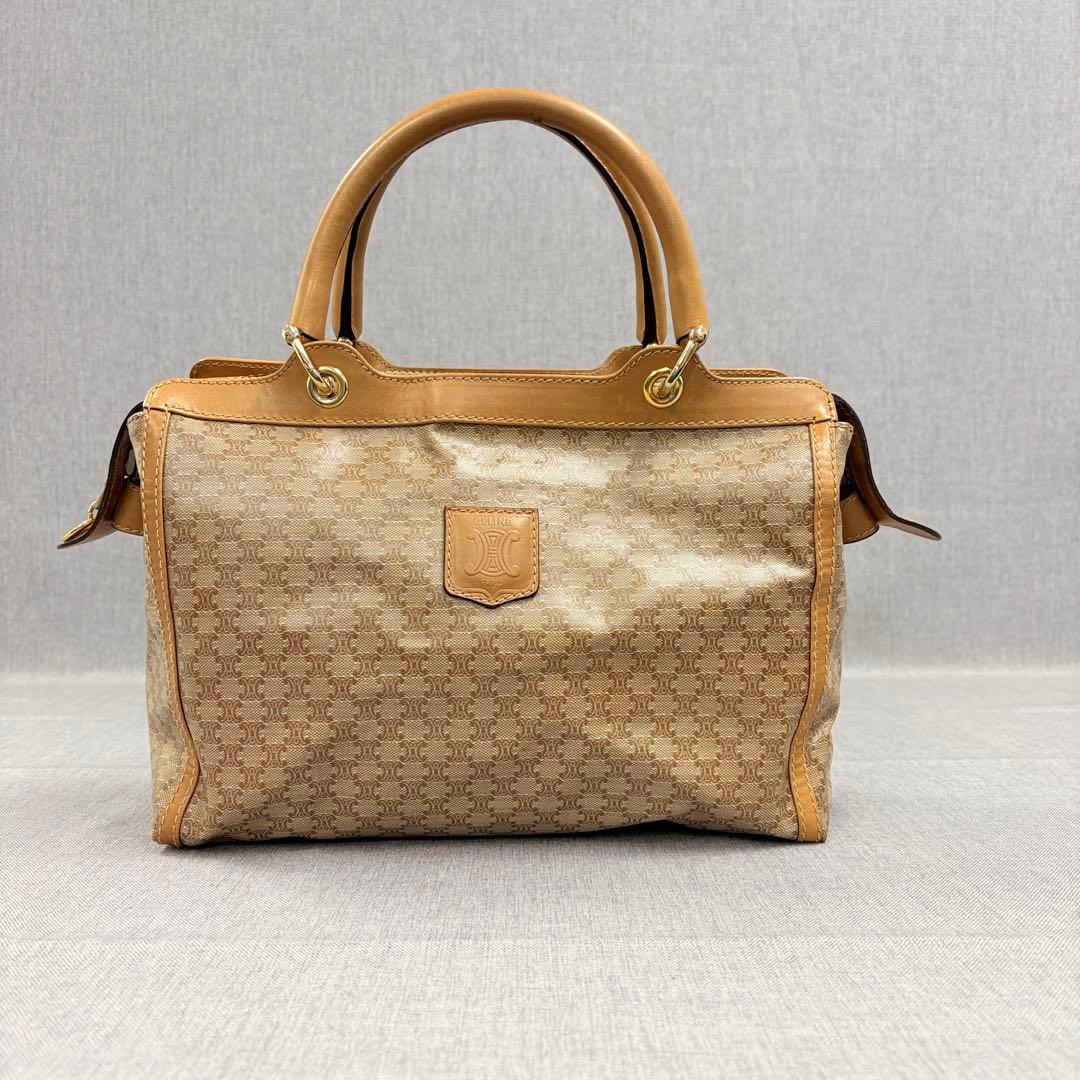 CELINE セリーヌ マカダム柄 トリオンフ ミニボストンバッグ ハンドバッグ