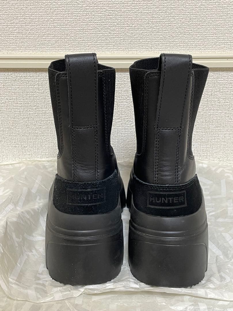 HUNTERレディース エクスプローラー チェルシー フラットフォームブーツ