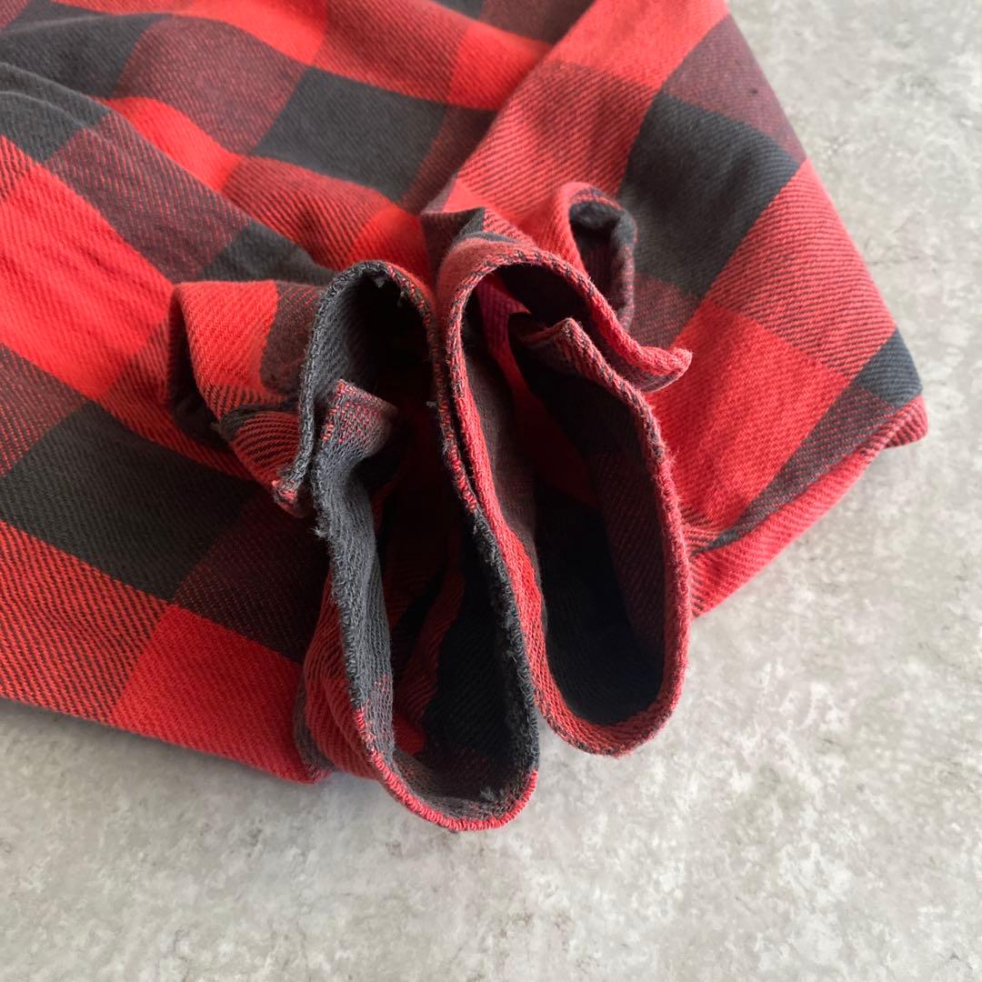 80s DAKOTA FIVE BROTHER ネルシャツ USA製 赤×黒 L