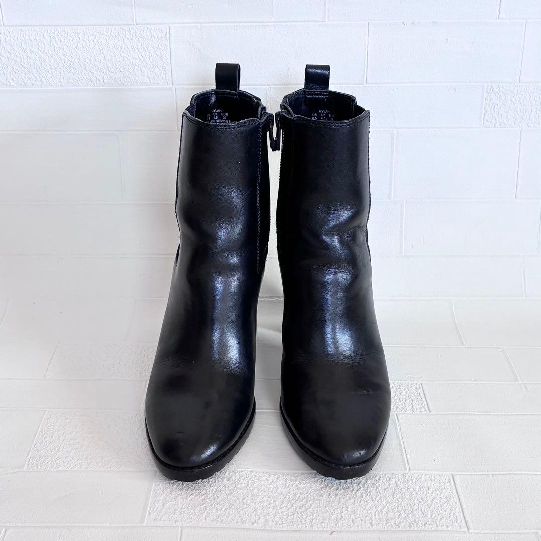 ラルフローレン　サイドゴアブーツ　チェルシーブーツ　23cm 本革　黒　ブラック