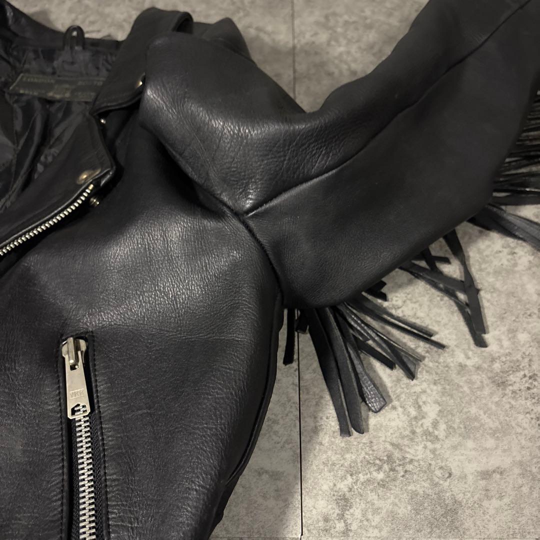 80s vintageハーレーダビッドソン ロゴ カスタムフリンジ レザー