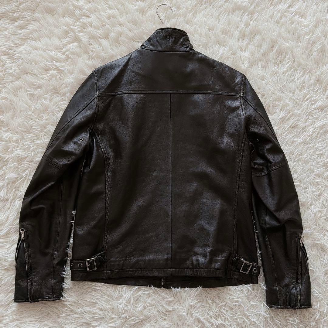 Lサイズ Schott レザージャケット シングルライダース ブラック 黒 ロゴ