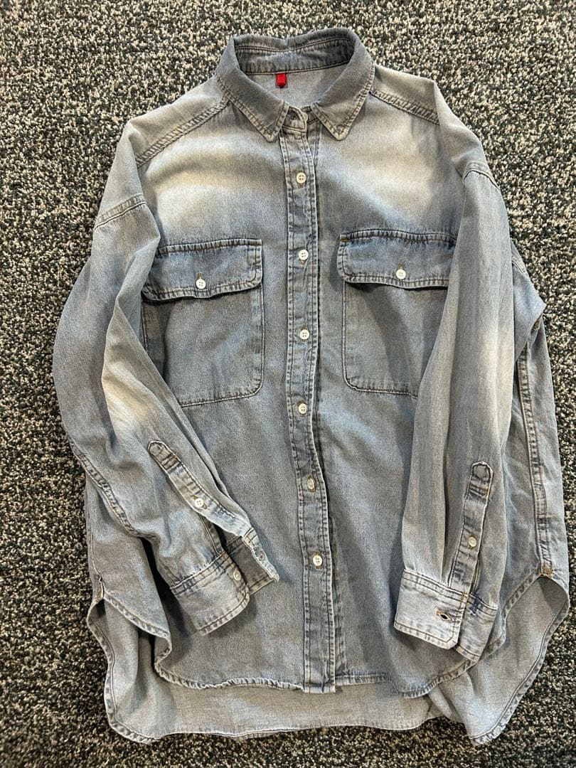 【MONN.:.(モン)】Lightビッグデニムシャツ