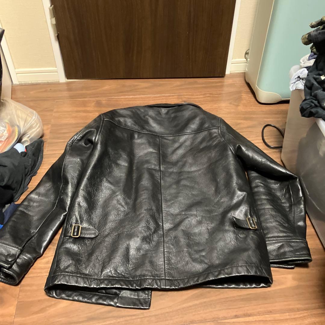 メイドインワールド Knot at All レザーカーコート　ブラック　M