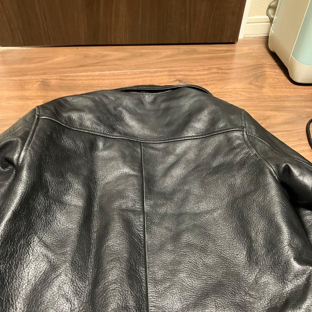 メイドインワールド Knot at All レザーカーコート　ブラック　M