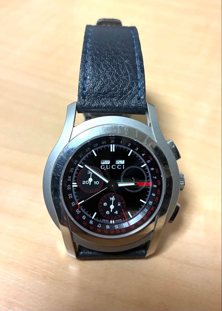 グッチ　クロノグラフ　電池切れ　ジャンク扱い