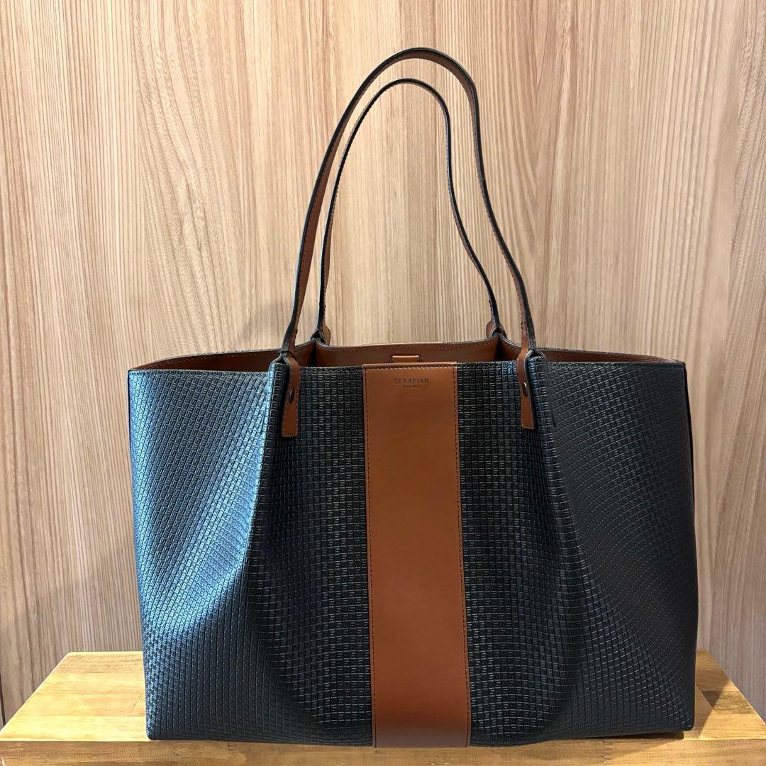 【12/14終了】【新品未使用】SERAPIAN トートバッグ ブラック