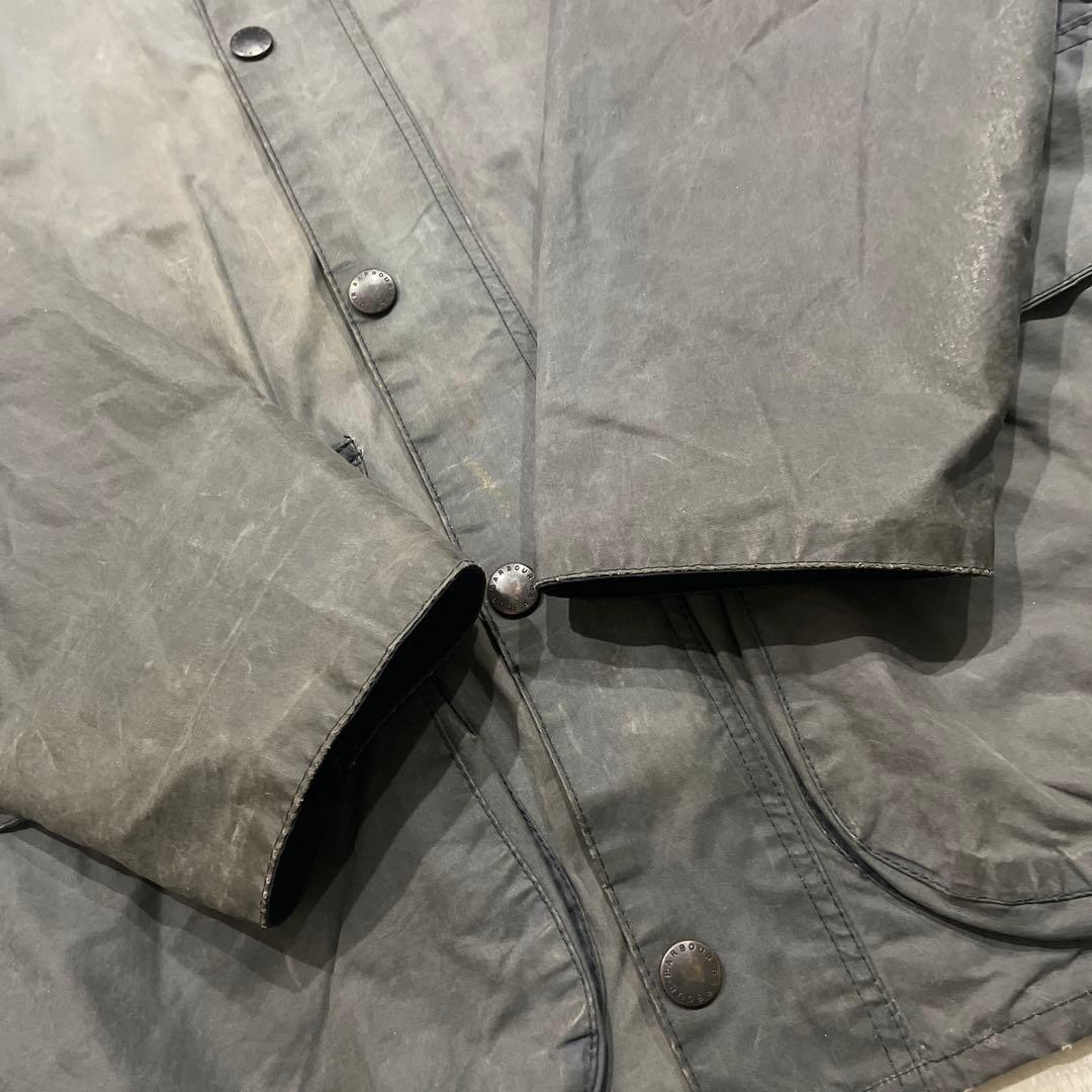 90s 英国製 barbour border オイルドジャケット ボーダー