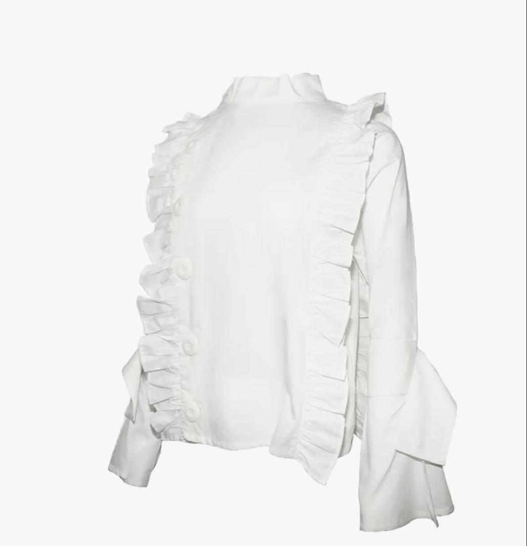 店舗購入 theredthread button frill blouse