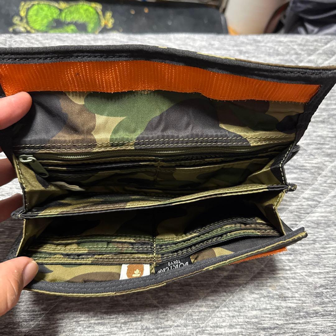 【値下げ可】A BATHING APE ✖️PORTER ダブルネーム長財布