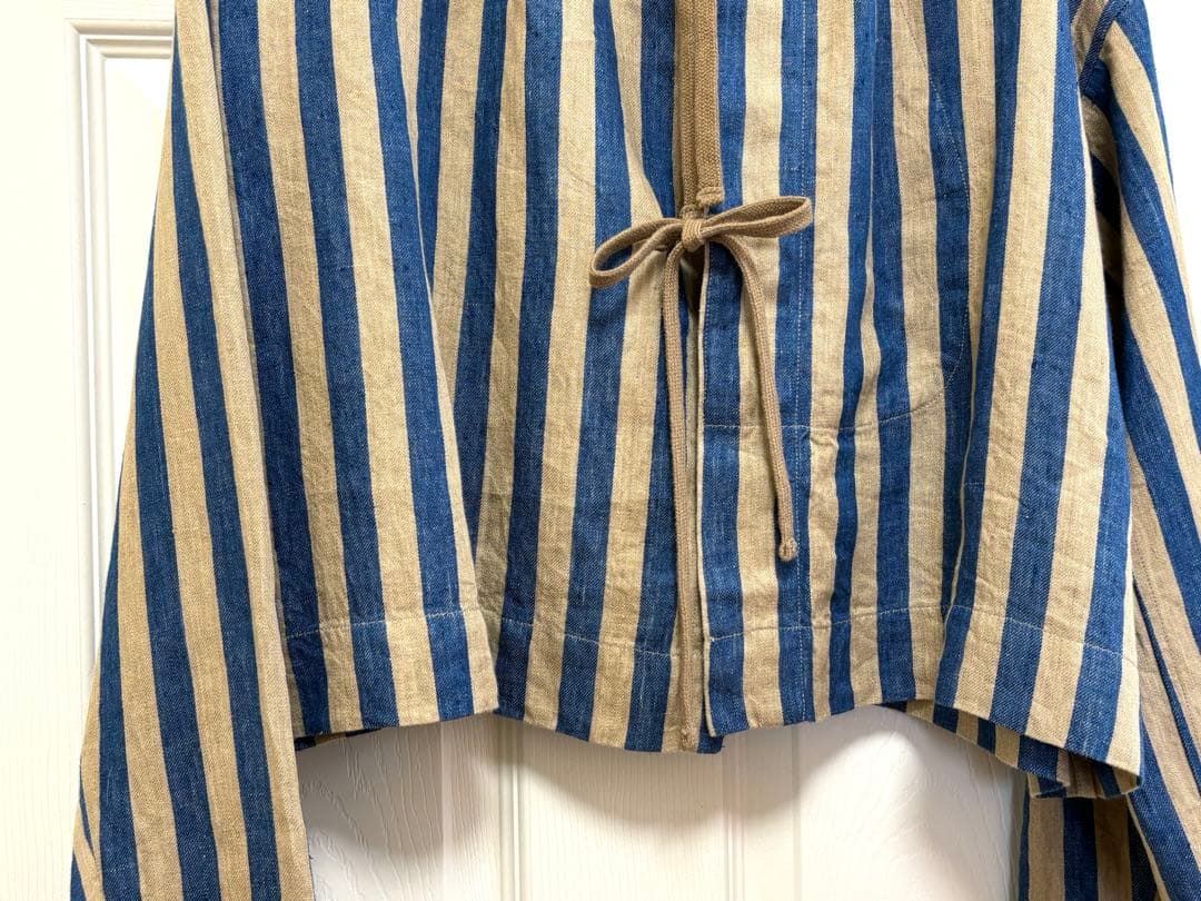 45R インドリネンのミリタリーボレロ　カーディガン　羽織り　完売品