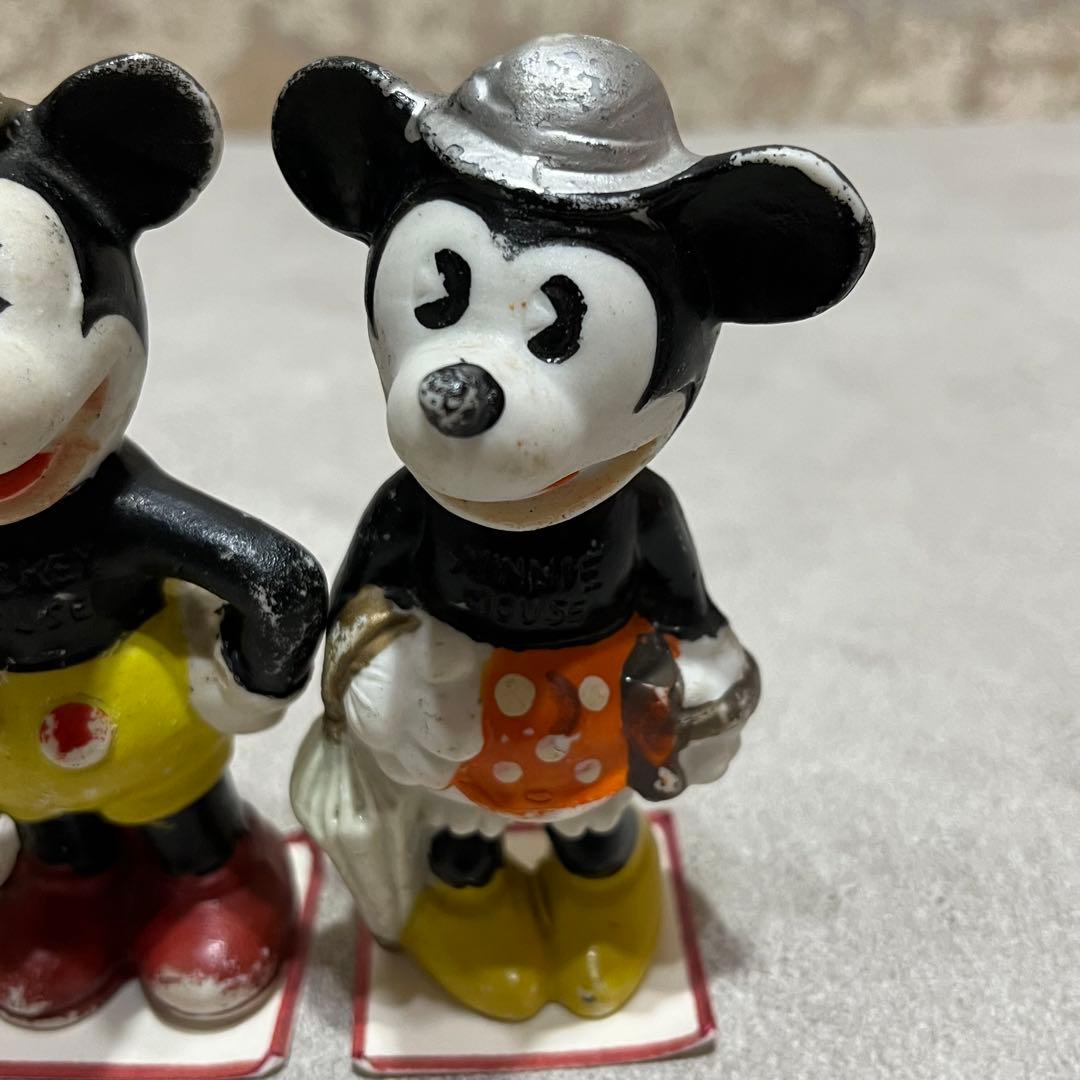 ヴィンテージ Disney ミッキーミニー アンティーク 置物 日本製