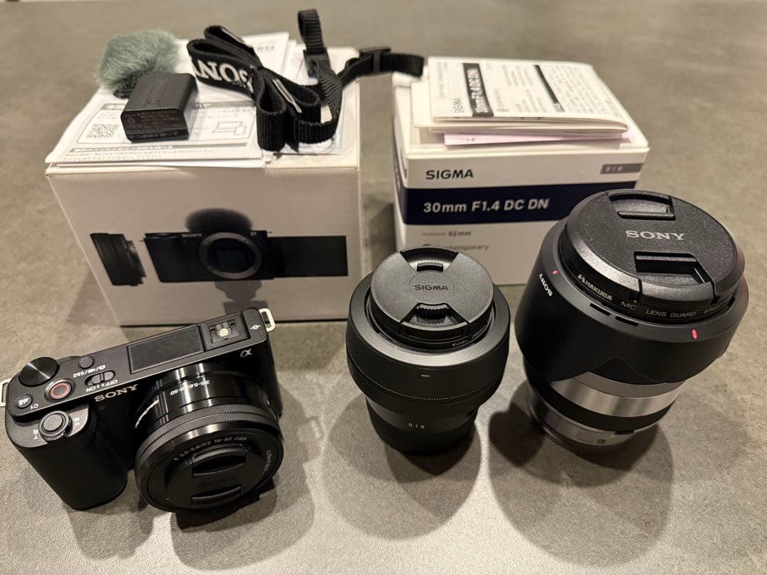 SONYZV-E10 ミラーレスカメラ + SIGMAレンズ＋高倍率レンズセット