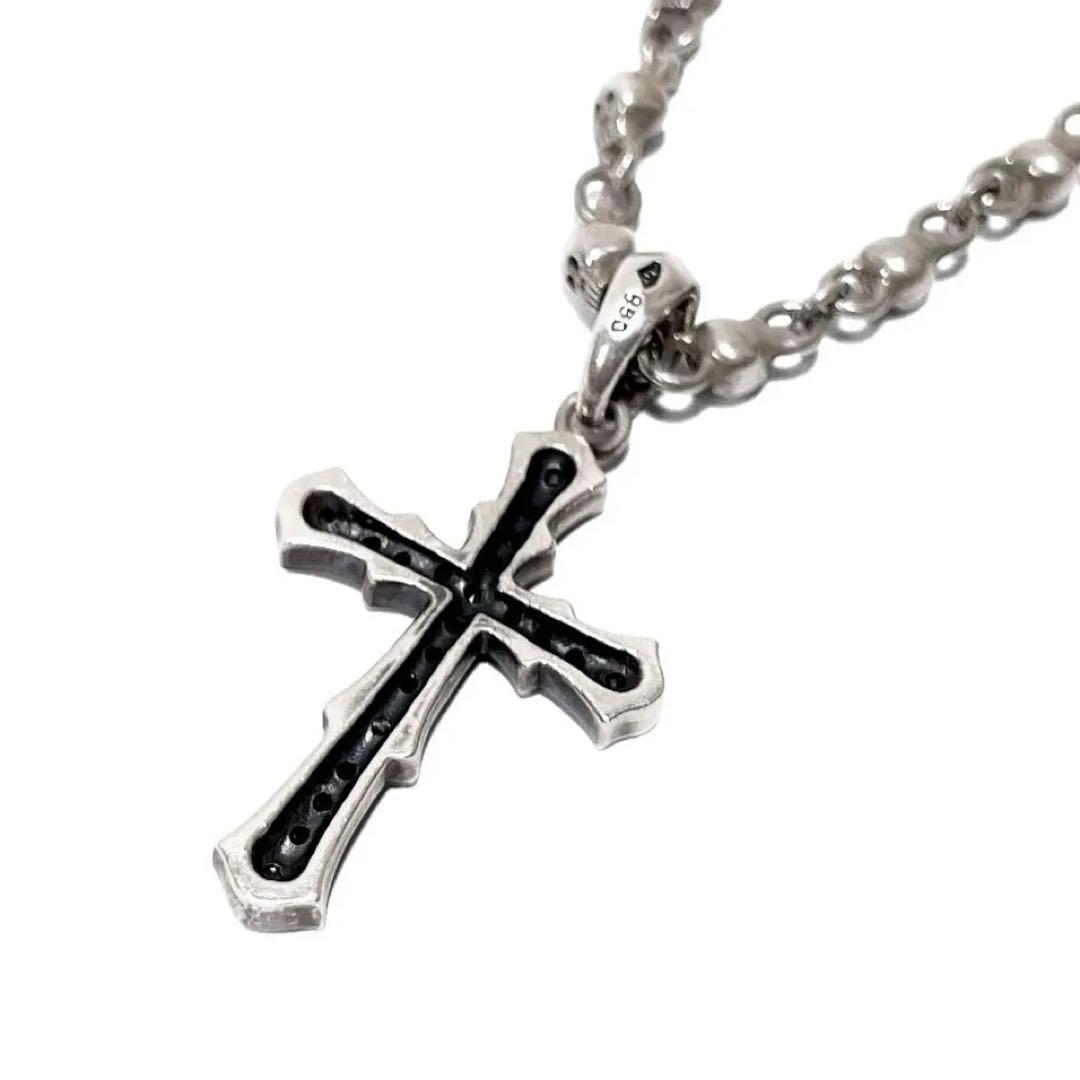 ライオンハート ネックレス スカル チェーン シルバー 950 クロス 十字架