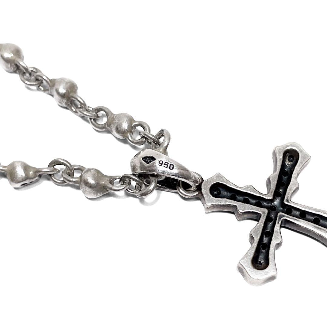 ライオンハート ネックレス スカル チェーン シルバー 950 クロス 十字架