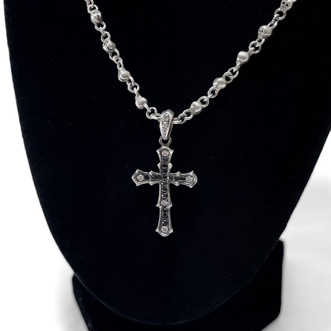 ライオンハート ネックレス スカル チェーン シルバー 950 クロス 十字架