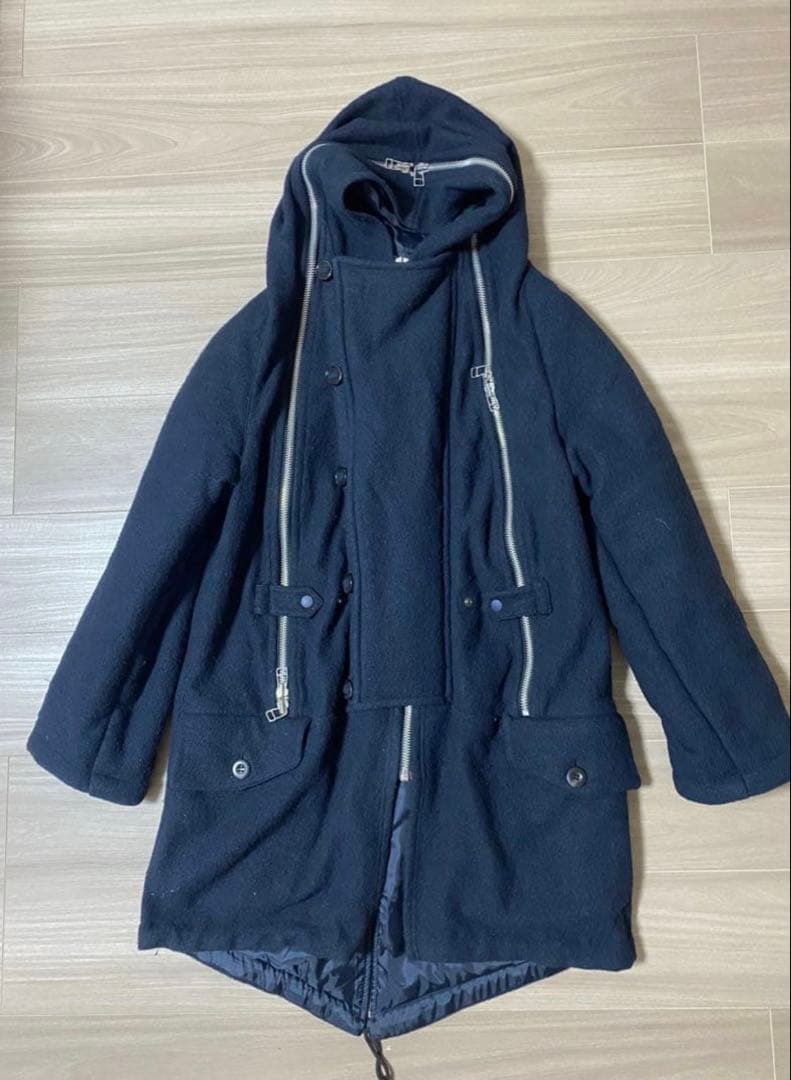 final  多重ジップモッズコート