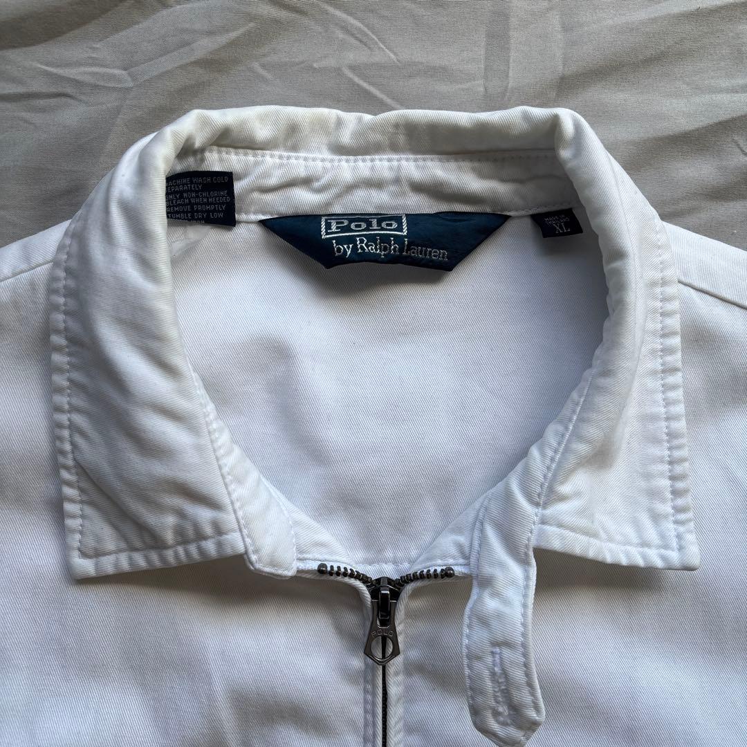 【90s】Ralph Lauren スウィングトップ ホワイト ポニー刺繍