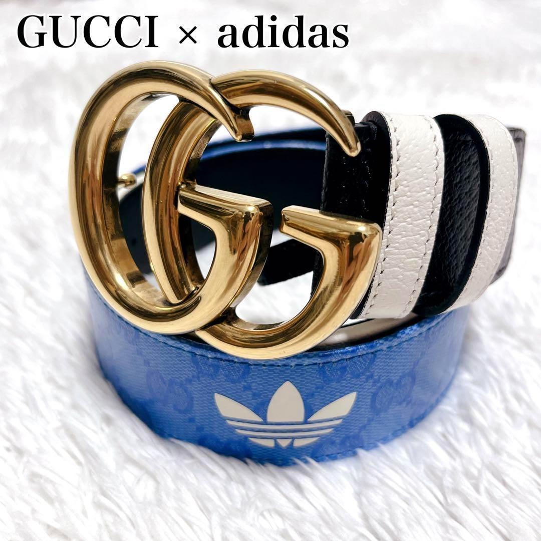 美品✨GUCCI adidas アディダス　グッチ　マーモント　ベルト　GG