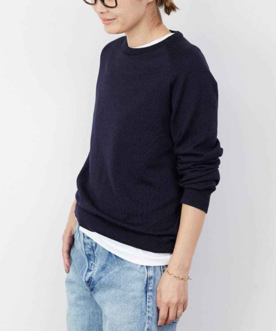 Deuxieme Classe*WISHクルーネックプルオーバー*ネイビー