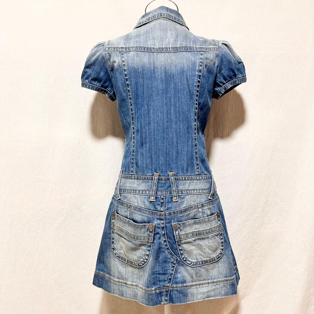バーバリー ブルーレーベル デニムワンピース デニム ミニスカート ブルーデニム
