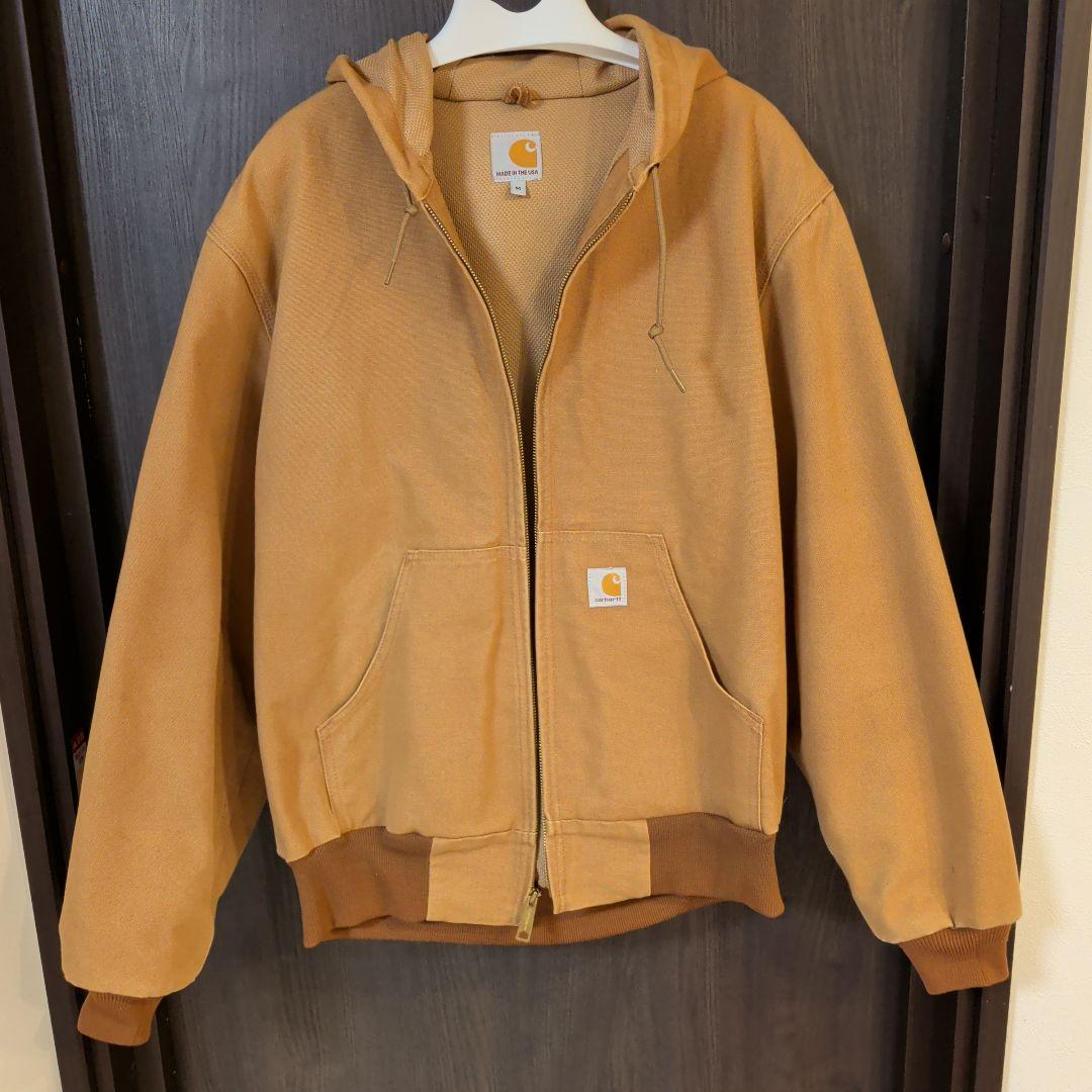 カーハート アクティブジャケット Carhartt ブラウン USA製　Mサイズ