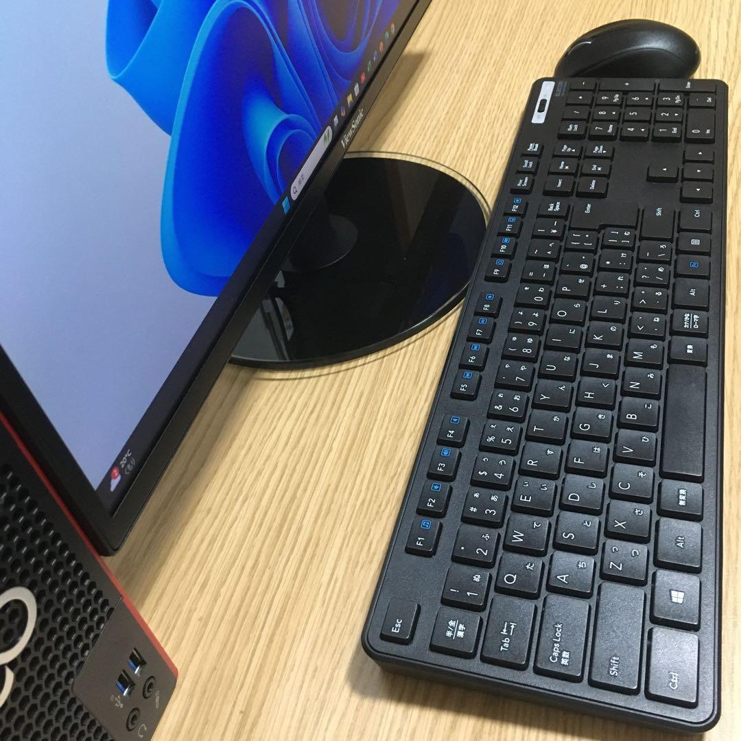 富士通 Win11 8世代i3 SSD500G 8G 取説 23.8'モニター
