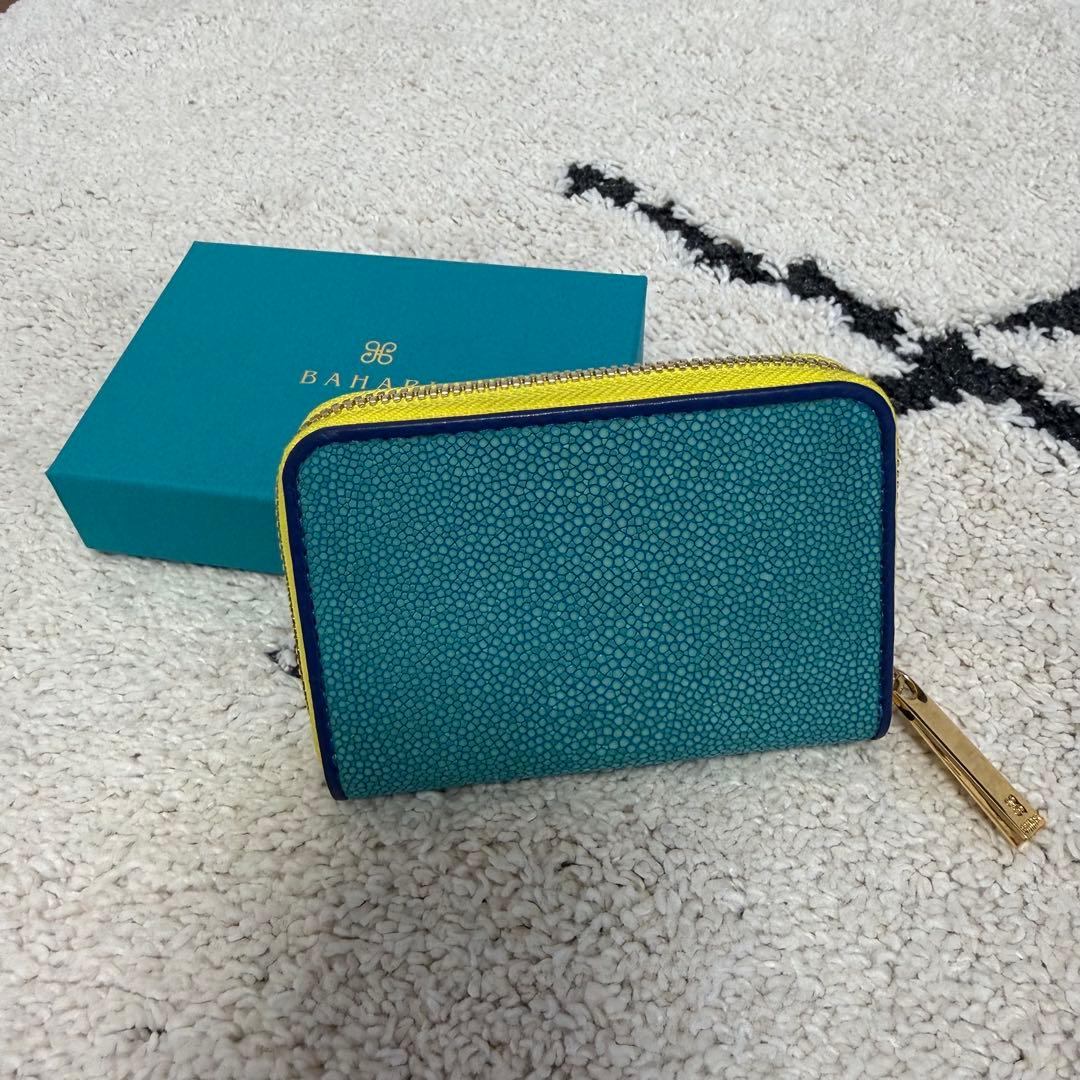 BAHARI ターコイズ✖️イエロー マルチケースⅡ箱有り