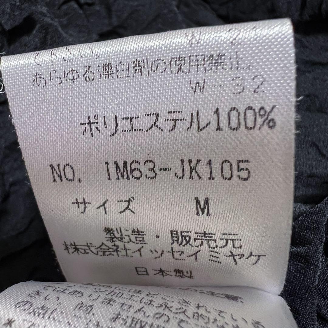 イッセイミヤケ 長袖 シースルー トップス シワ加工 ハイネック ブラック 黒
