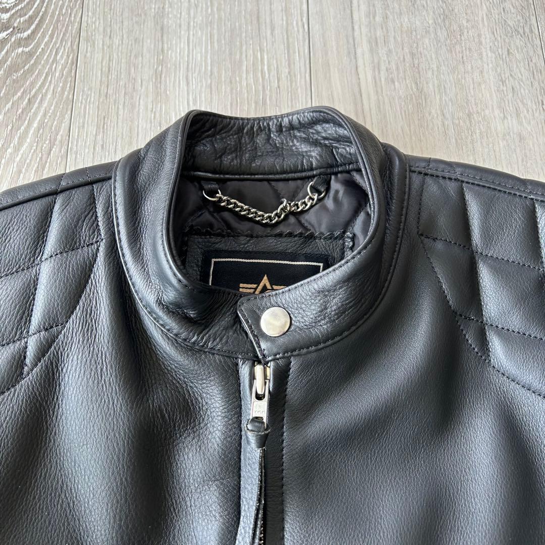 【美品】ALPHA アルファ 59cafe ロッカーズ シングルライダース M黒