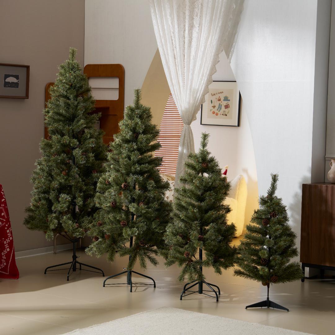 クリスマスツリー【単品】　180cm　オーナメント無し　松ぼっくり付　GREEN