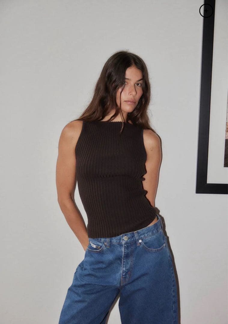 SHISHIKUI KNIT CAMI ニットキャミ　黒