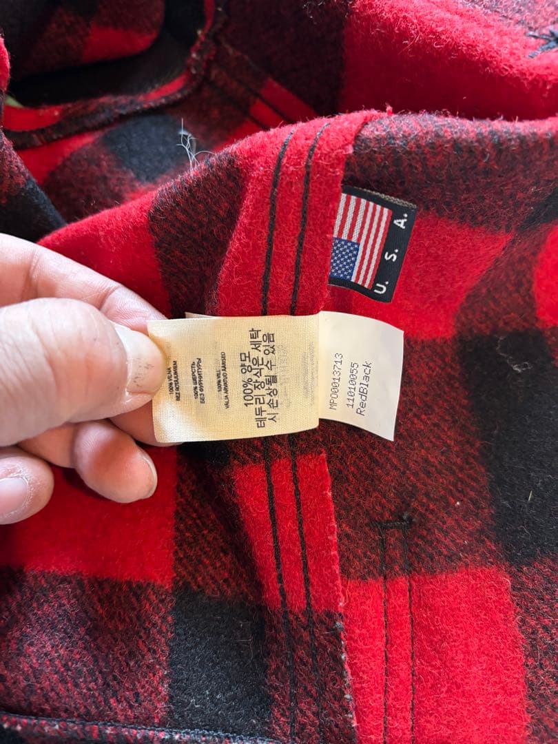 FILSON 赤・黒チェック ベスト M