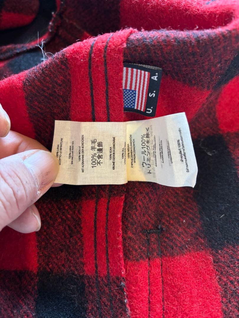 FILSON 赤・黒チェック ベスト M