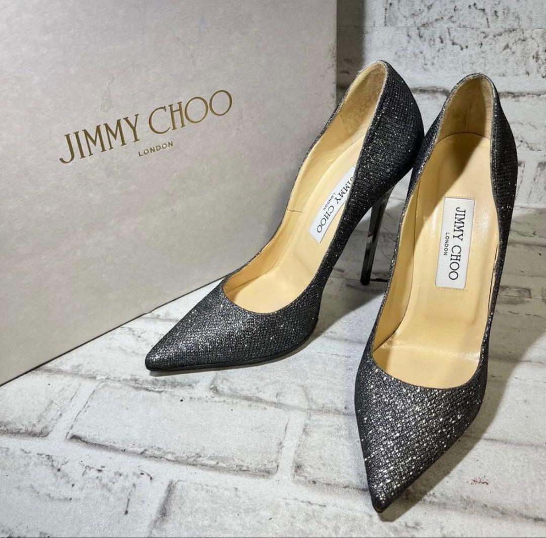 JIMMY CHOO グリッター　ハイヒール