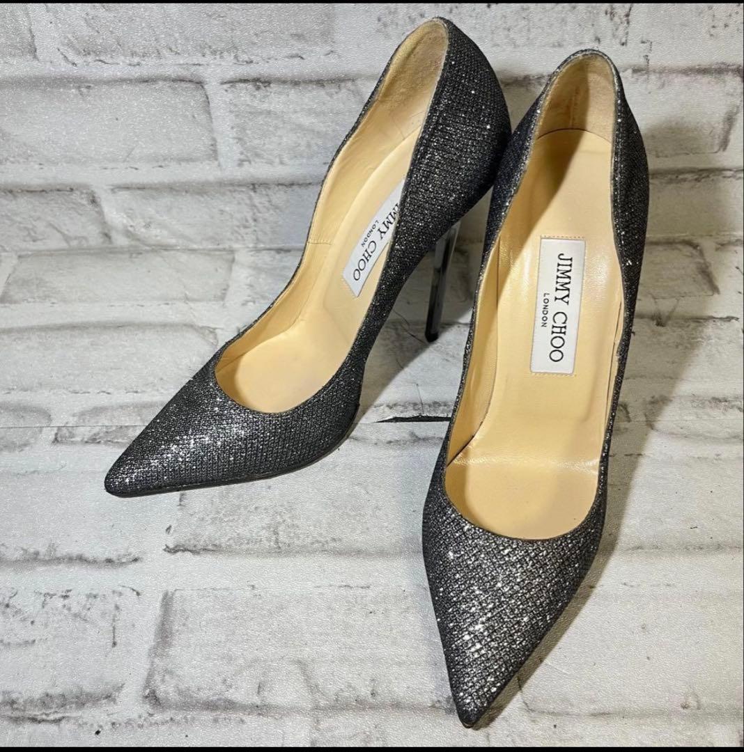JIMMY CHOO グリッター　ハイヒール