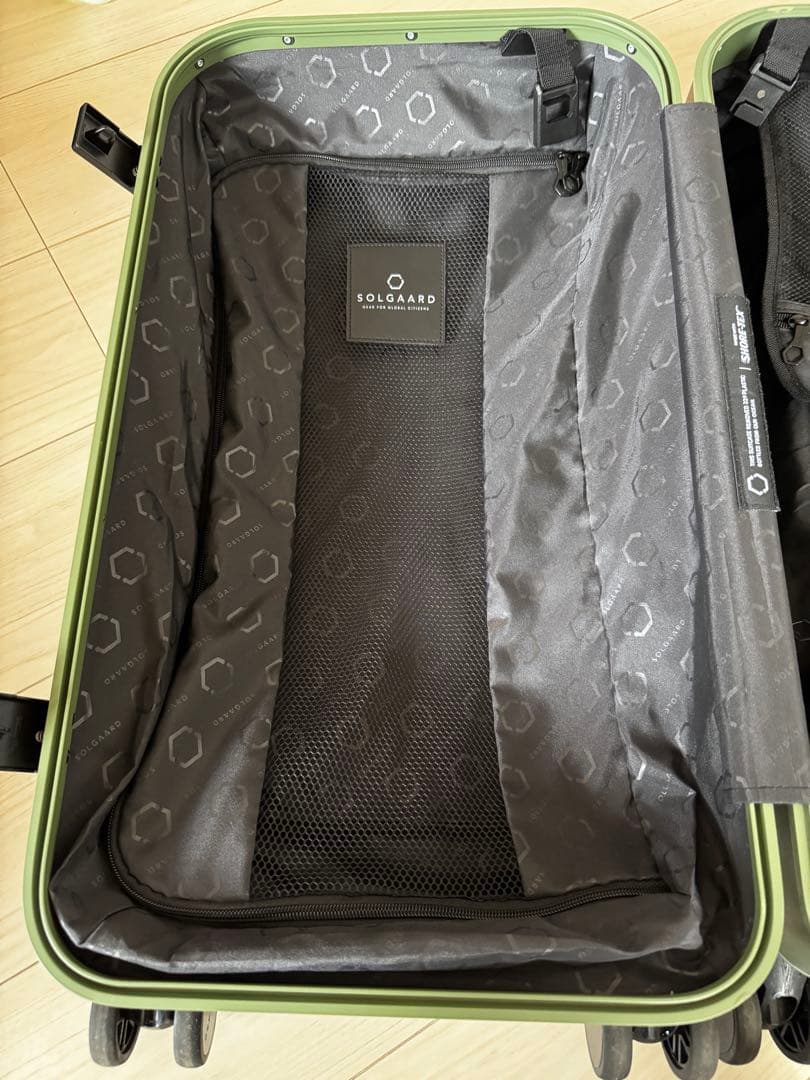 【中古】SOLGAARD ソルガード60L 時短スーツケース グリーン 随時値引